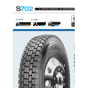 Lốp Sailun gai S702 : 1000R20;1100R20;11R22.5;245/70R17.5;205/75R17.5; 215/75R17.5; 235/75R17.5; 225