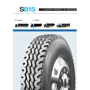 Lốp Sailun gai S815 : 11R22.5; 12R22.5; 13R22.5; 11R24.5 ; 11.00R20 ; 12.00R24 ; 275/70R22.4; 295/80